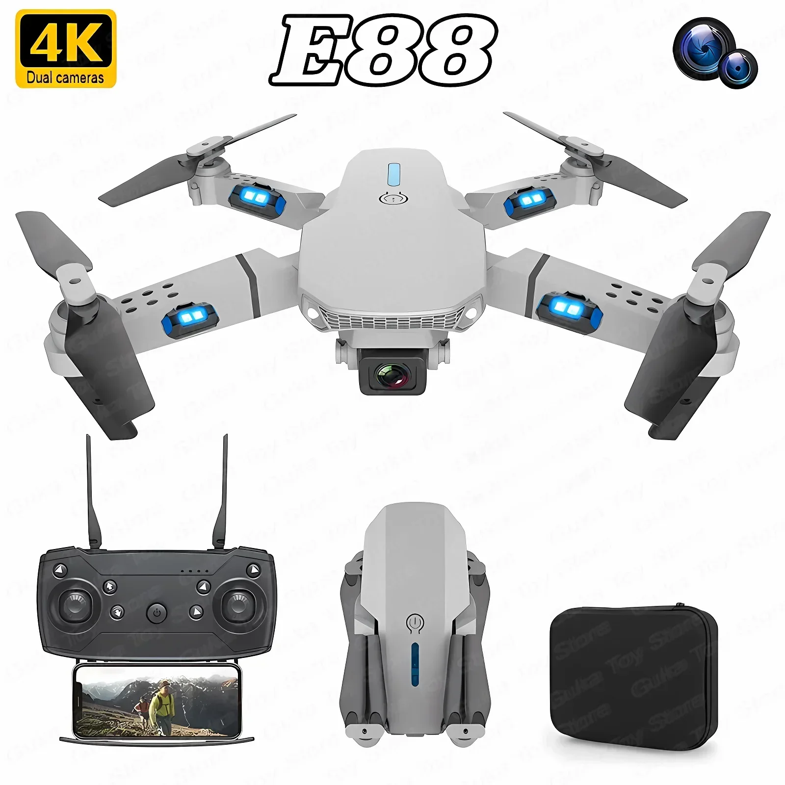 Drone Camera Hd - E88 Pro WIFI FPV Drone gran