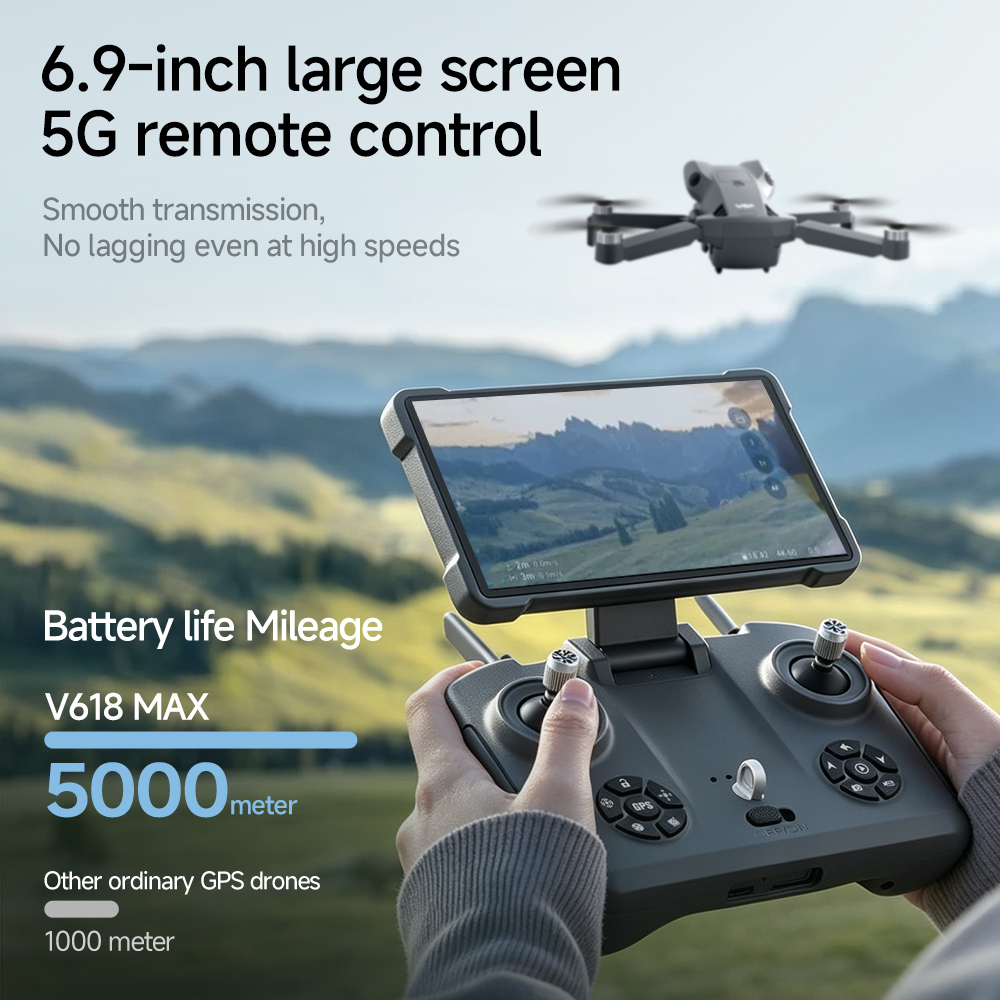 Dron Plegable V618 MAX con GPS - Drone Camera Professional reseña y precio