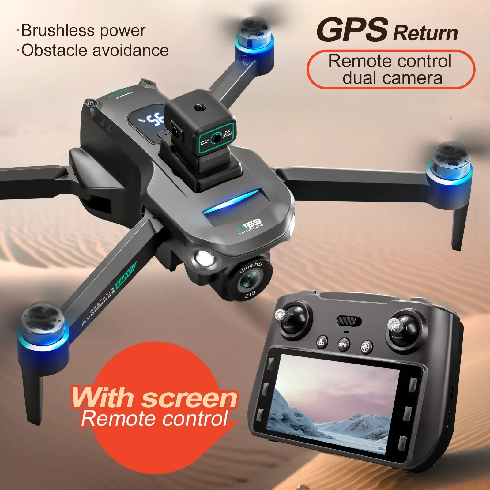 Dron GPS S159, Quadcopter Prof - Drone Camera Hd reseña y precio